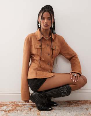 Lioness Rider Faux Suede Cinched Waist Jacket