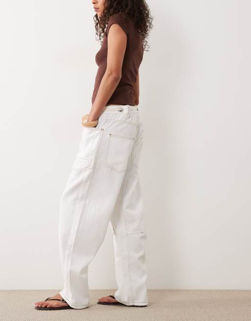 Lioness - Rush Hour - Hvide jeans med lige ben og bindedetalje, 2 af 5