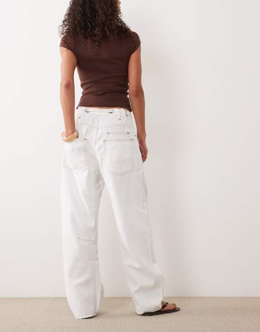 Lioness - Rush Hour - Jeans dritti bianchi con laccetti, 3 di 5