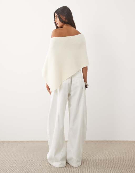 Lioness Sideline barrel leg jeans in white, 3 of 5