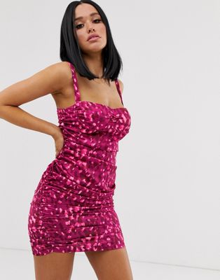 pink leopard skin dress