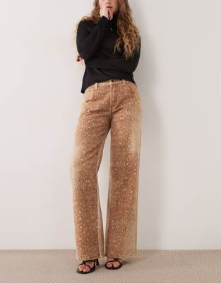 Lioness Uptown Wide Leg Jean In Brown