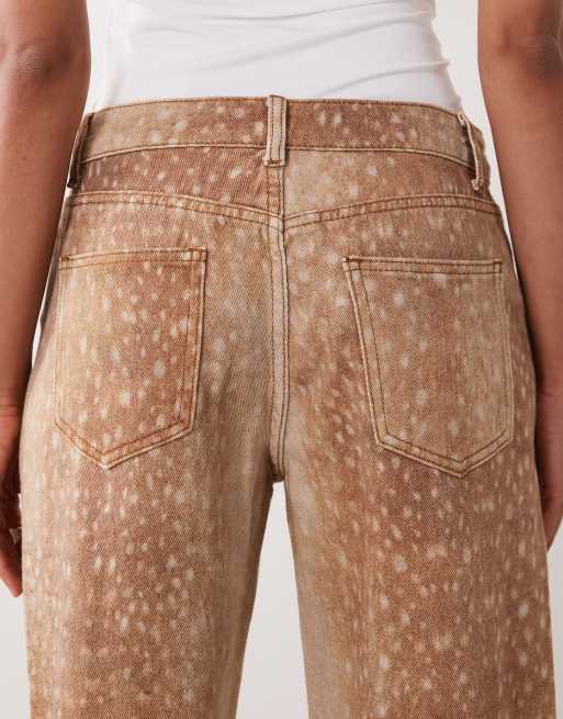Lioness Uptown wide leg jean in fawn print, 4 of 5