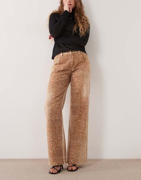 Lioness Uptown Wide-Leg-Jeans mit Fawn-Print - view 1