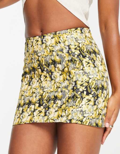 Leopard brocade outlet mini skirt