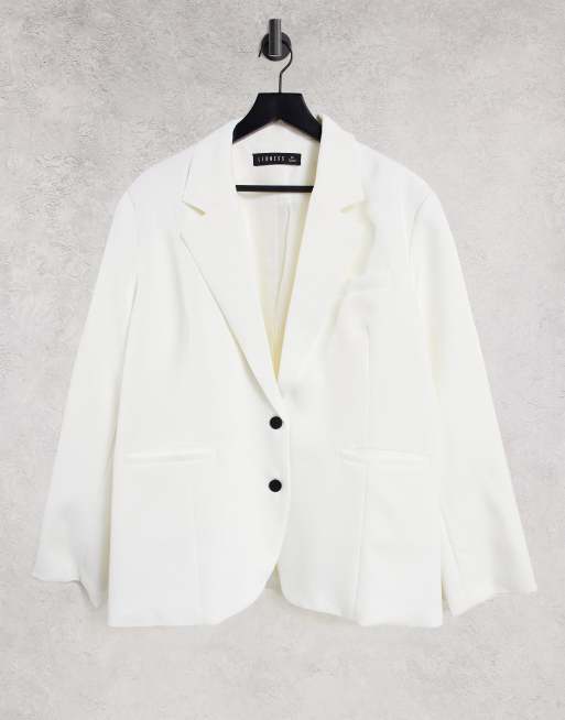 Lioness – Vit dad-kavaj i oversize-modell