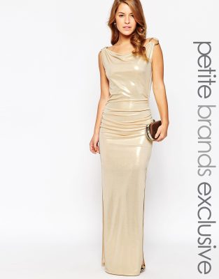 petite gold dress