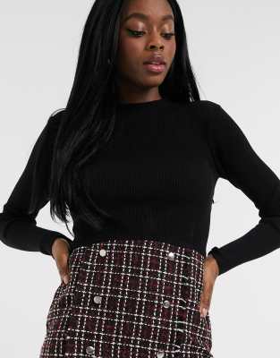 Lipsy tartan shop boucle mini skirt