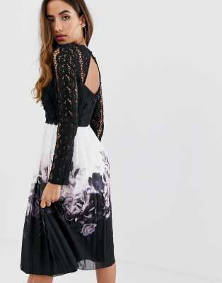lipsy stripe pleated skirt dress