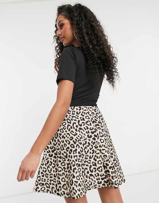 Lipsy leopard 2025 print mini skirt