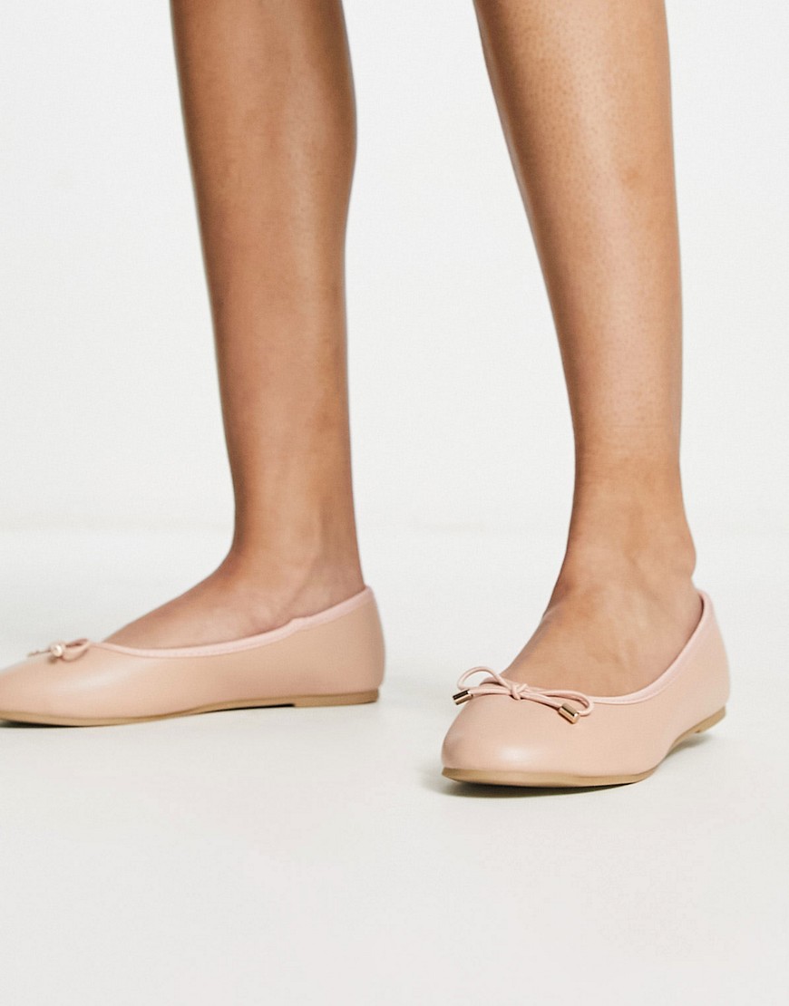 Lipsy ballerina shoes in pale pink