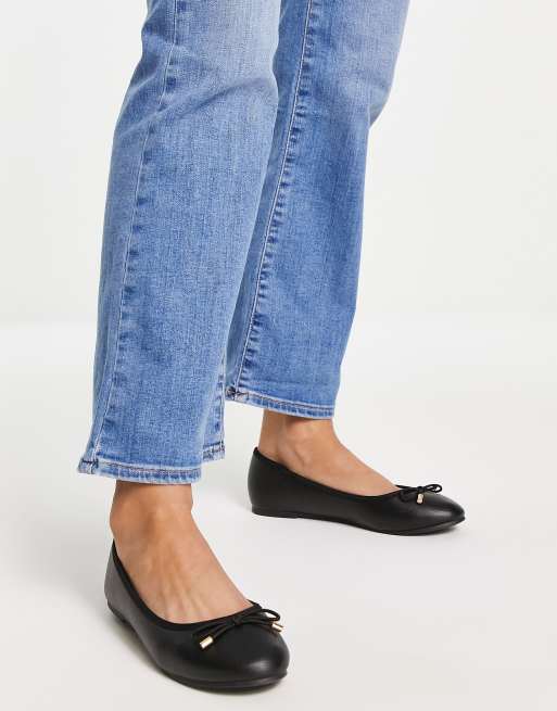 Lipsy - Ballerina's met strikje voor in zwart, 4 van 4