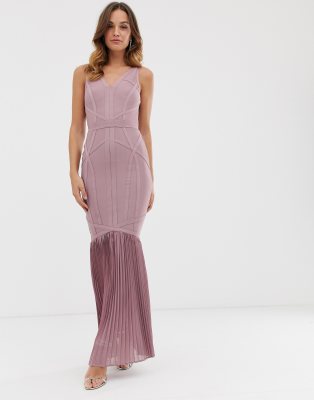 lipsy fishtail maxi bandage dress