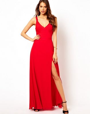 lipsy red maxi dress