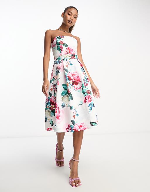 Lipsy floral skater dress online