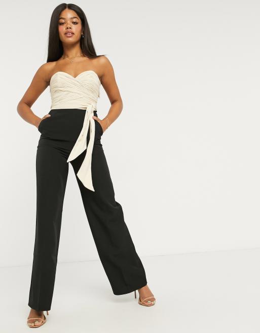 Lipsy black and store white jumpsuit