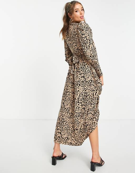 Lipsy leopard print self belt dress best sale