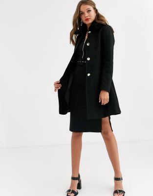 black fur collar
