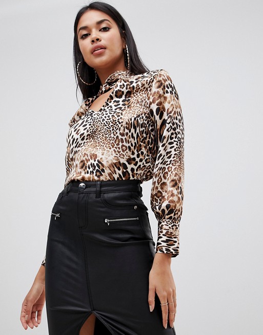 Lipsy blouse in leopard print