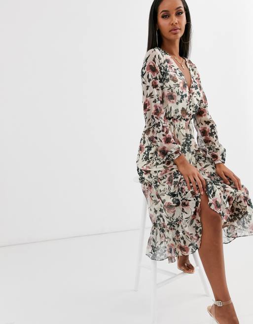 Lipsy boho print midi dress | ASOS