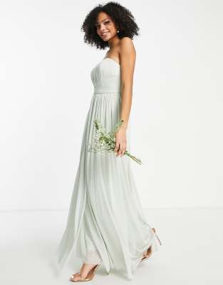 Lipsy Bridesmaid Multiway Maxi Dress In Sage-green