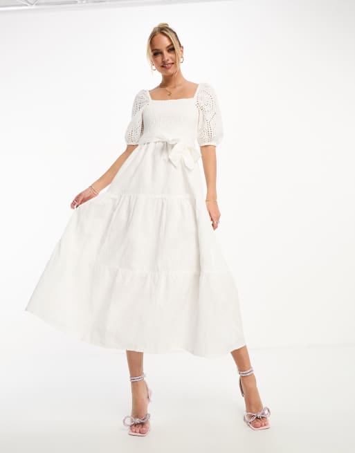 Lipsy white broderie dress hotsell