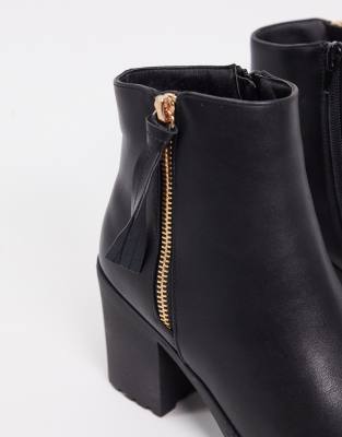 cleated zipper ankle boots