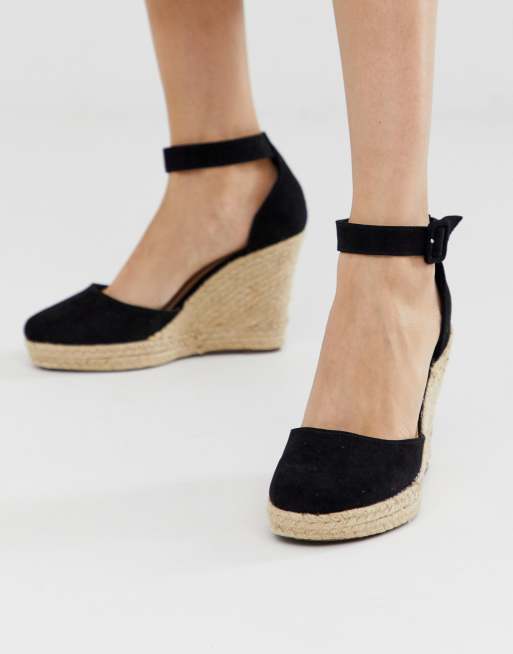 udslæt Ny ankomst Ubrugelig Lipsy closed toe espadrille wedge in black | ASOS