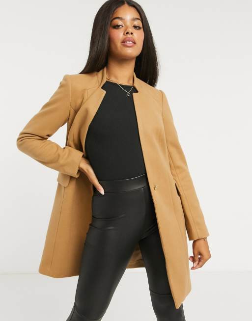 Camel crombie coat on sale womens