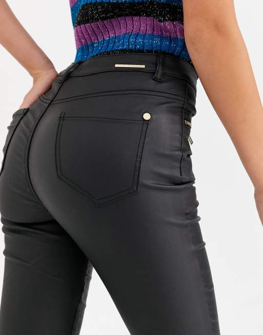 Buy Lipsy Coated Black High Waist Skinny Jeans from Next USA