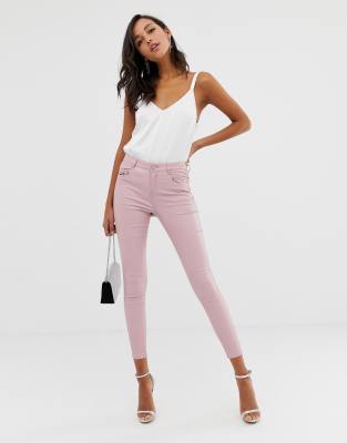 lipsy coated skinny jeans