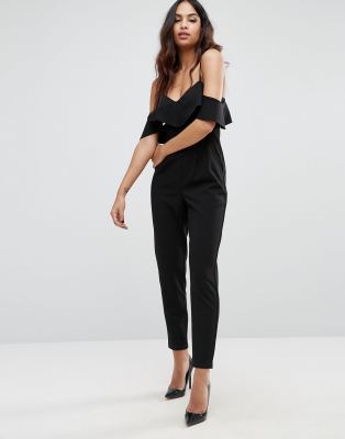 lipsy cold shoulder jumpsuit