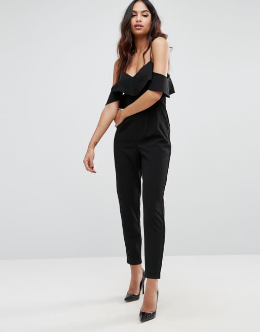 Lipsy cold store shoulder jumpsuit