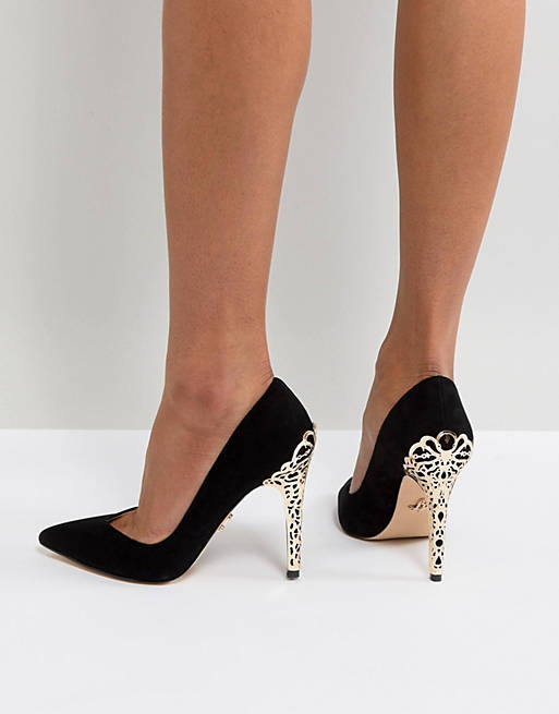 Lipsy Court Shoe with Gold Detail at Trim