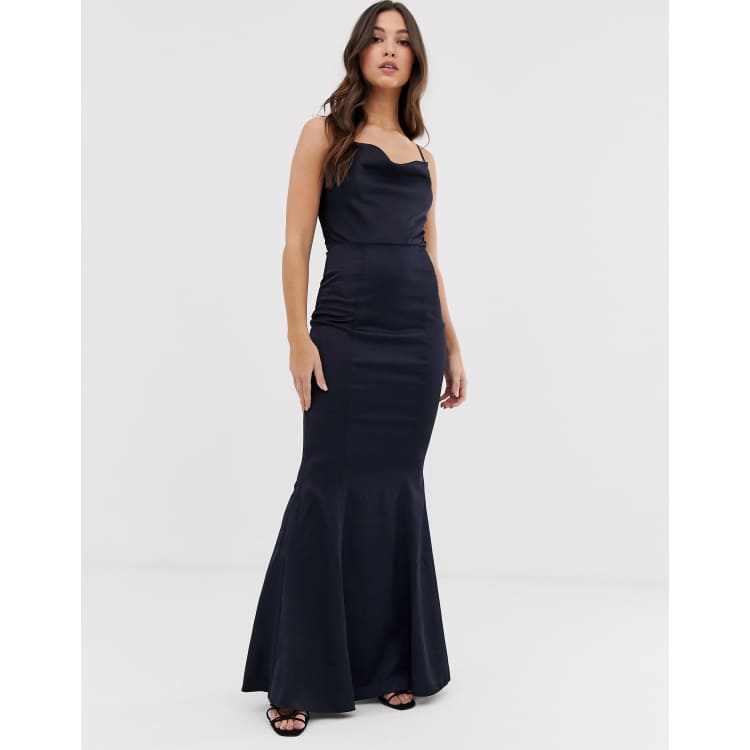 Lipsy cowl neck shop maxi dress navy