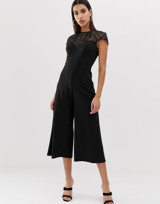 black jumpsuit culotte