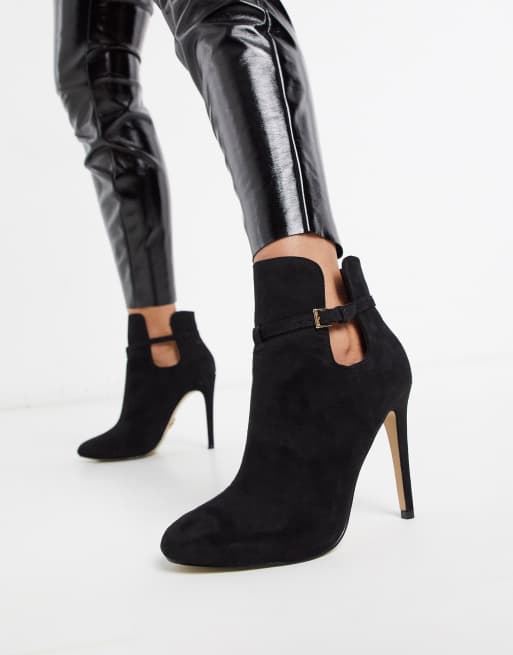 Grey cut out hot sale ankle boots