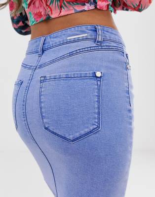 lipsy denim skirt