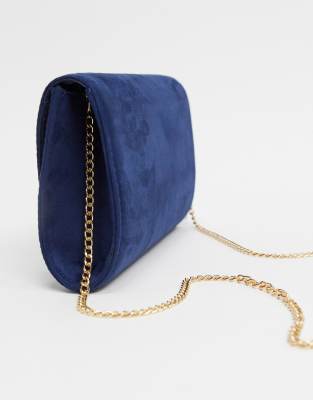 navy envelope clutch bag