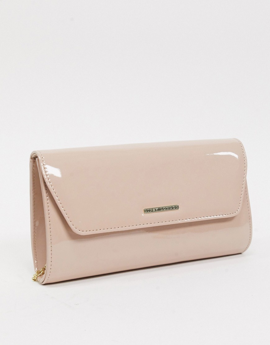 Lipsy Envelope Clutch With Chain Strap In Pink