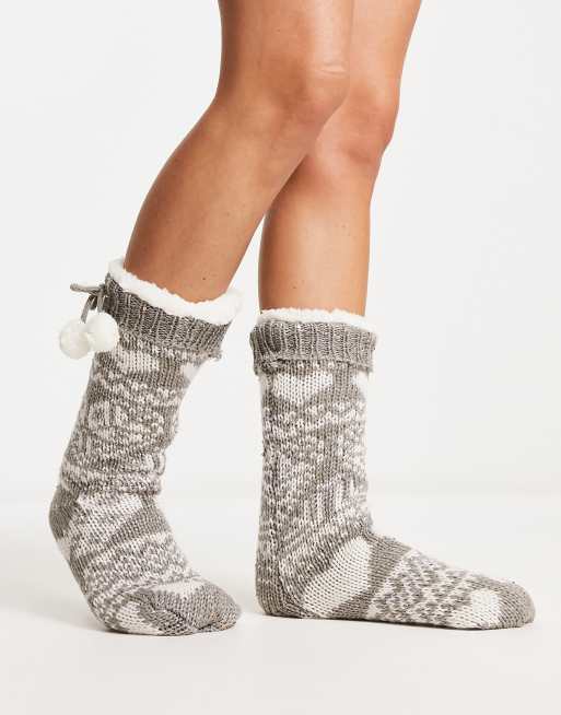 Ralph Lauren Snowflake Slipper Socks