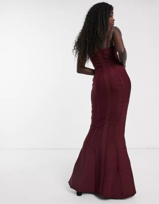 lipsy red bandage dress