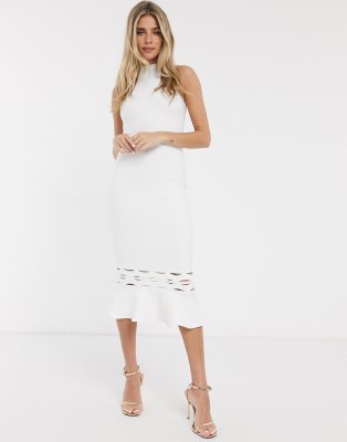 lipsy white halter neck dress
