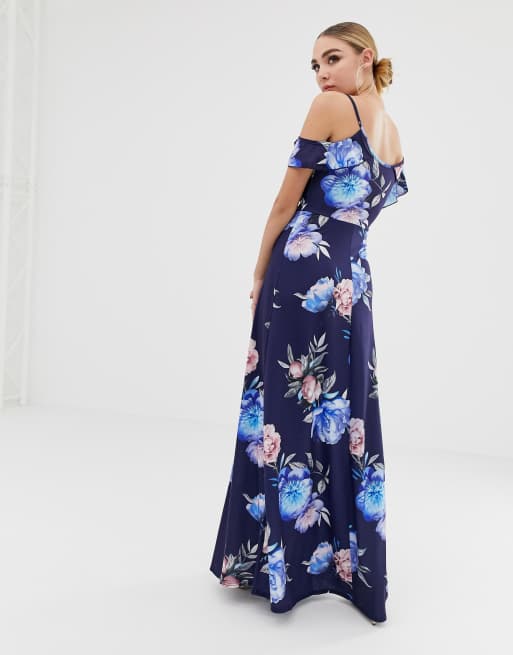 Lipsy floral sale cold shoulder dress