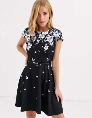 lipsy floral skater dress