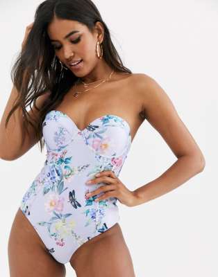 asos floral swimsuit