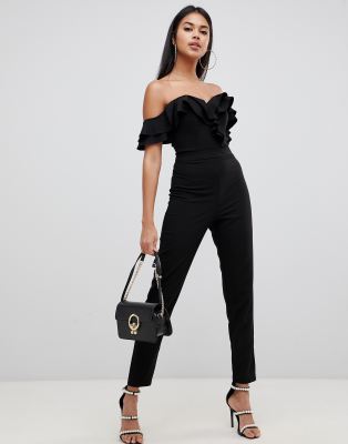 black bardot jumpsuit