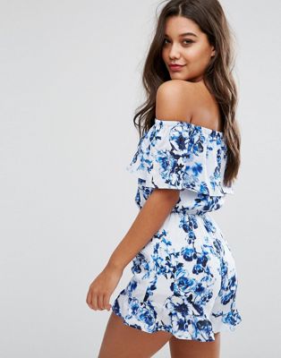 lipsy floral playsuit