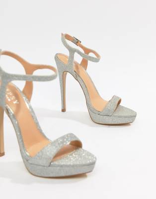 platform glitter sandals