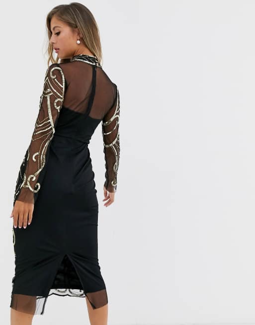 Lipsy sequin embellished store halterneck bodycon dress